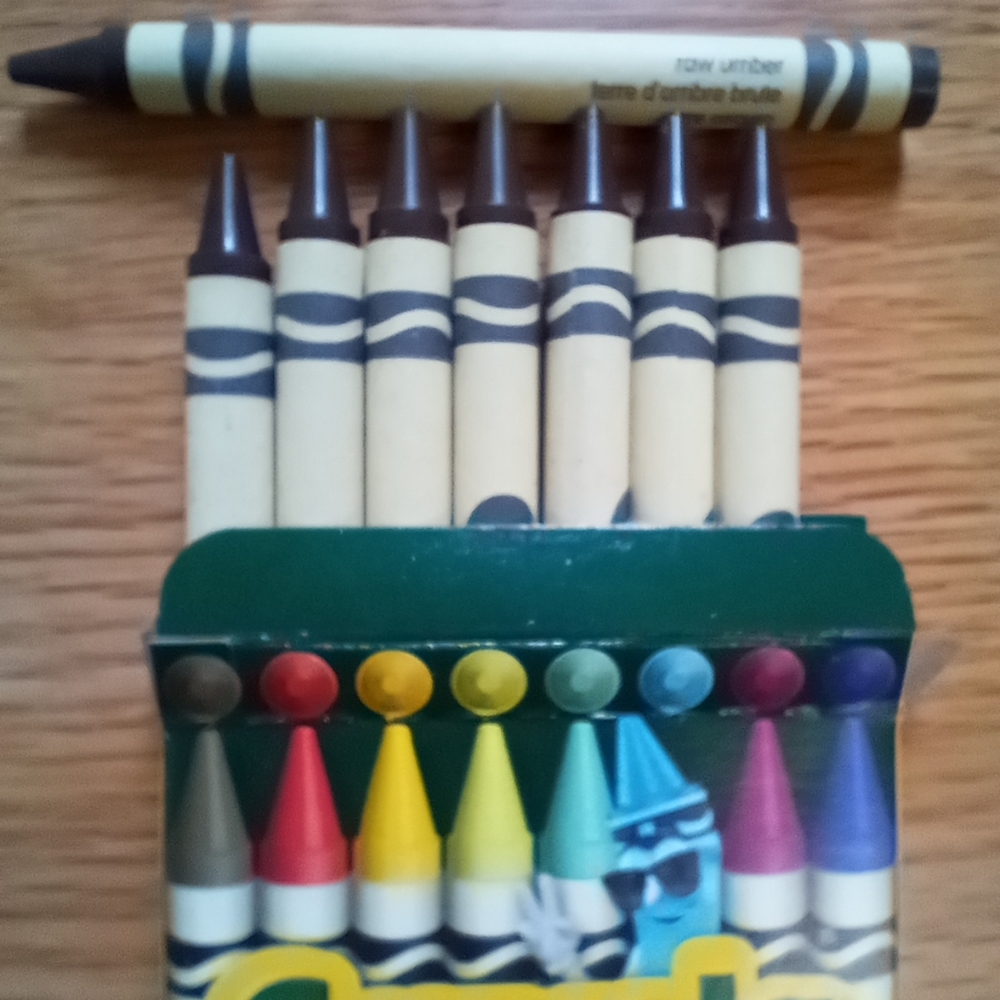 8 Crayola Crayons Retired (Raw Umber) Single Color Bulk Lot Limited Edition